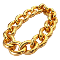 Obraz premium gold chain isolated on white