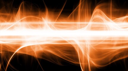 Abstract Orange Energy Wave Light Burst Background
