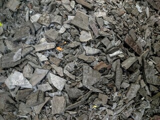 Wood charcoal isolated on a white background
