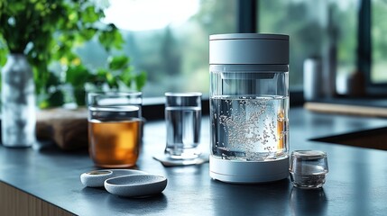 Modern Kitchen, Sparkling Water Maker, Minimalist Design