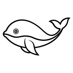 Whale Fish Icon Vector Creative Marine Life Illustrations for Design Projects