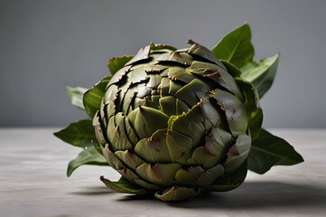artichoke with green petals