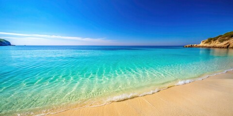 Naklejka premium Mediterranean Paradise: Minimalist Seascape Photography - Aegean Sea, Coastal Serenity, Blue Waters