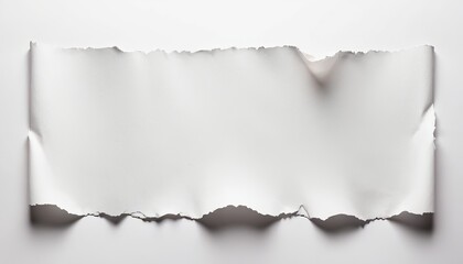 Fototapeta premium Grey adhesive strip paper white background rectangle 