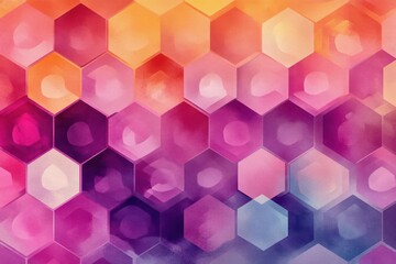 Abstract hexagonal pattern with vibrant colors, suitable for backgrounds or designs.