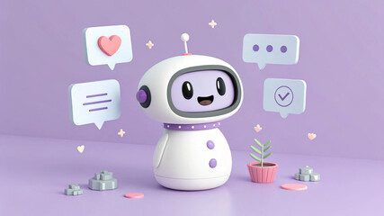 Obraz premium bot with speech representing artificial intelligence