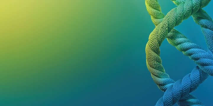 Stylized Double Helix Jump Rope Symbolizes Teamwork and Connection - Powered by Adobe