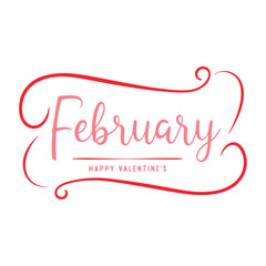 Happy Valentine's Day Banner with Doodle Heart Accent.