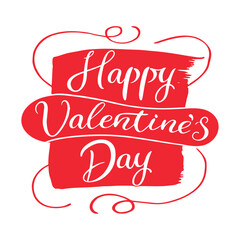 Romantic Valentine's Typography Banner with Cute Doodle Hearts.