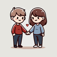 vector illustration of a couple holding hands
