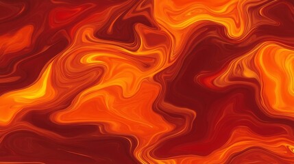 Abstract Swirling Fire Orange Red Liquid Marble Texture
