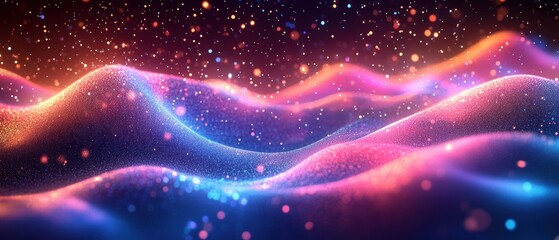 Fototapeta premium Sound Waves and Connection in Abstract Technology and Digital Music Streaming Platforms with Networking and Telecommunication