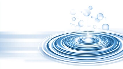 Abstract Water Ripples with Bubbles Design