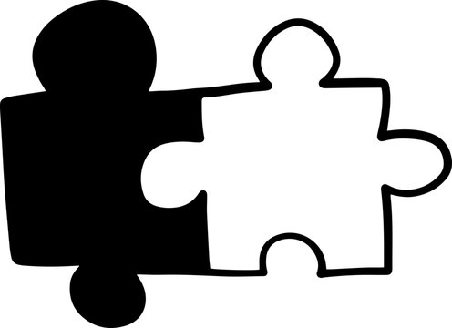 jigsaw puzzel kid toy doodle line