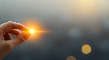 Intricate detail, a closeup of hand gently holding tiny, unidentified object