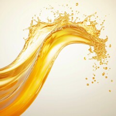 Creative Orange Juice Splash in the Shape of a Wave