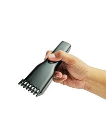 Hand holding Hair clipper isolated on white background