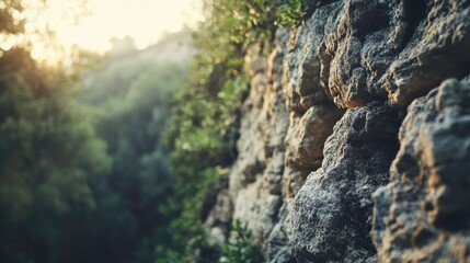 Rocky Cliff with Soft Light and Natural Textures