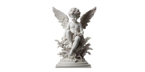 Little angel cherub statuette isolated on transparant background.png