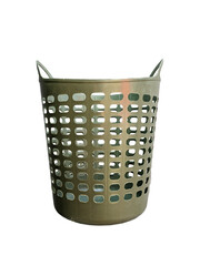 wicker basket isolated on white