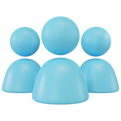 3d Blue User Icon Set