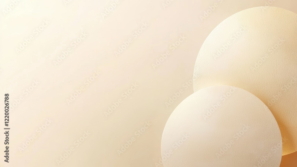 Poster Minimal Cream and Gold Texture with Subtle Circular Elements on Light Background