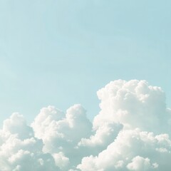 Ethereal Cloudscape in the Serene Sky   Minimalist Nature Scenery for Tranquil and Design