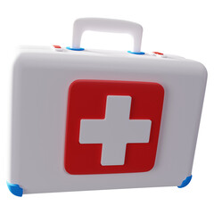 Fototapeta premium 3d rendering first aid suitcase isolated