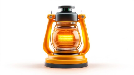 Solar-powered Lantern Isolated on White Background. Generative AI