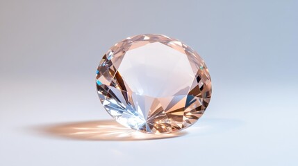 Diamond on white background. Generative AI