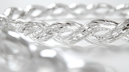 Twisted Glass Bracelet, Studio Shot, Reflective Surface, Jewelry Design