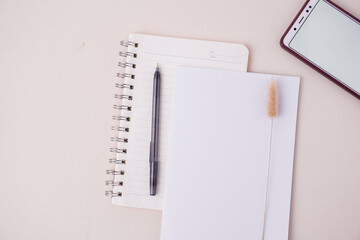 open notebook with blank pages