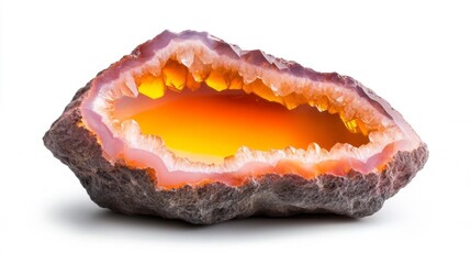 Agate on white background. Generative AI