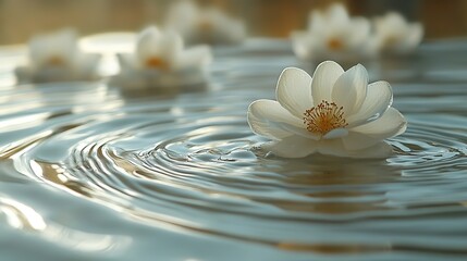 Calm ripples on a water surface create a soothing background for wellness, spa, and health-related banners and medical brochures.