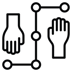 Engagement Patterns icon line vector illustration