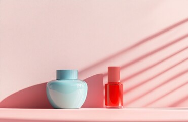 Minimalist plain pink background for product photography, with just one object as the highlight.