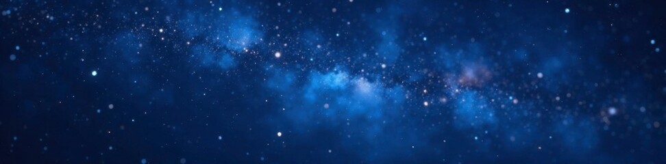 Navy blue starry background with subtle shimmering effect, space, misty, light