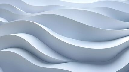 Obraz premium Abstract waves in soft blue tones create a serene, fluid visual texture.