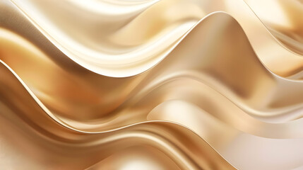 Obraz premium Smooth, flowing golden fabric creating an elegant and luxurious visual texture.
