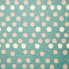 Retro Pastel Mint and Pink Polka Dot Seamless Pattern Background for Digital Graphic Design
