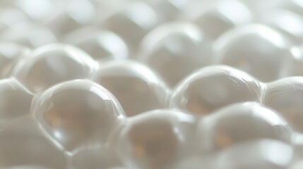 Close-Up of Soft Bubbles in Natural Lighting