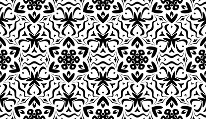 Art Deco seamless pattern with geometric ornament. Vector illustration.