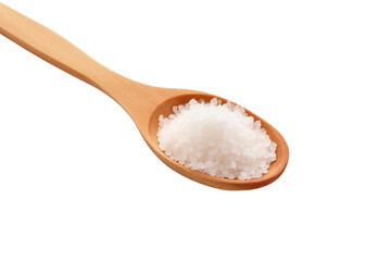 Natural Wooden Spoon with Sea Salt for Culinary Use
