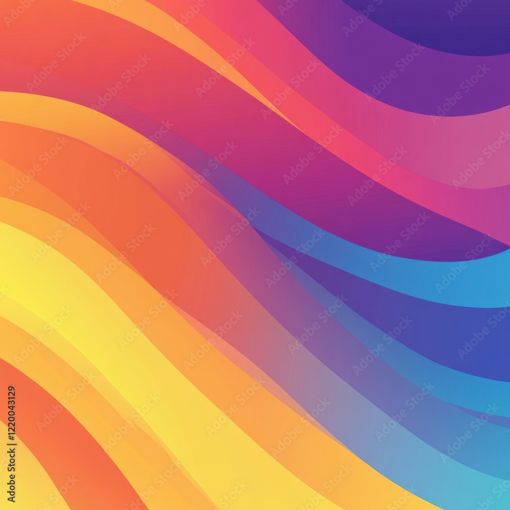 Poster captivating colorful abstract gradient background with flowing curves and waves
