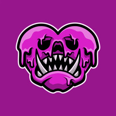 Love Monster Mascot Vector Illustration is perfect for your brand business