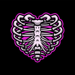 Love Skeleton Mascot Vector Illustration is perfect for your brand business