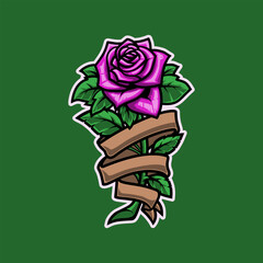 Sweet Rose Mascot Vector Illustration is perfect for your brand business