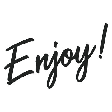 enjoy text design vector illustration 