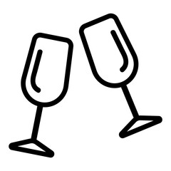 Glass icon black with outline style