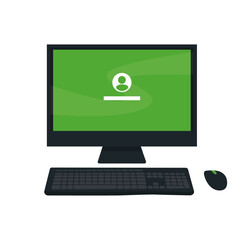 Desktop computer concept illustration design 